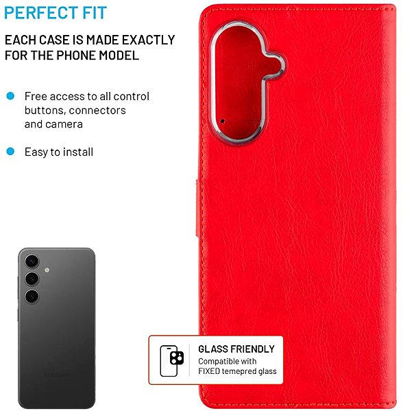 Softcase-Handyhülle FIXED Opus für Samsung Galaxy A26 5G rot ...