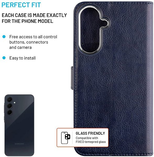 Softcase-Handyhülle FIXED Opus für Samsung Galaxy A36 5G/A56 5G blau ...