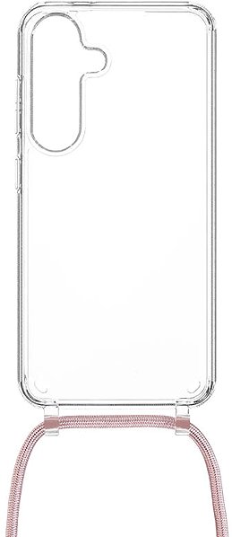 Handyhülle FIXED Pure Neck mit rosa Lanyard für Samsung Galaxy S25+ ...