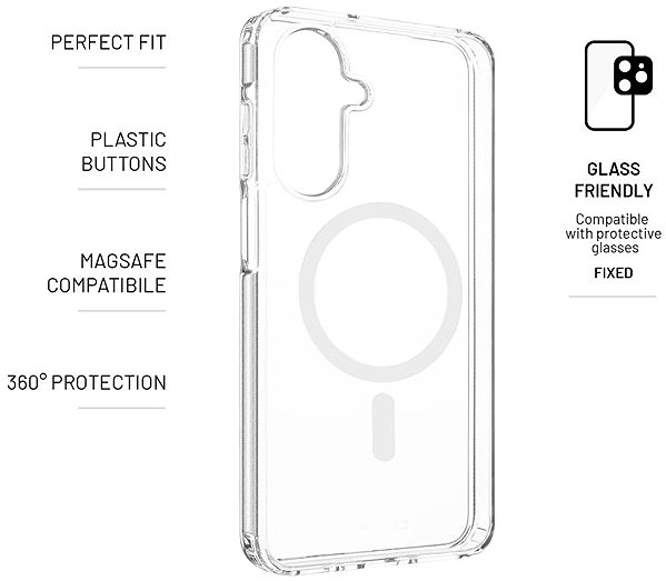 Handyhülle FIXED MagPure mit Magsafe Unterstützung für Samsung Galaxy A26 5G klar ...