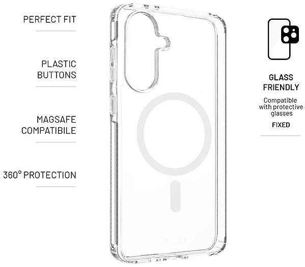 Telefon tok FIXED MagPure Samsung Galaxy A56 5G MagSafe átlátszó tok ...