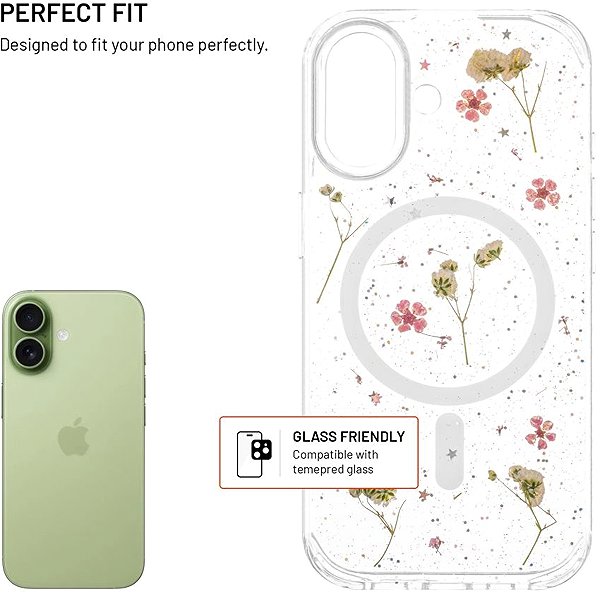 Handyhülle FIXED MagBloom mit MagSafe Unterstützung für Apple iPhone 17 Blush Plum ...