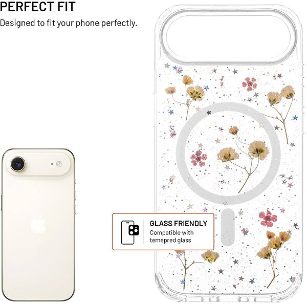 Handyhülle FIXED MagBloom mit MagSafe Unterstützung für Apple iPhone Air Blush Plum ...