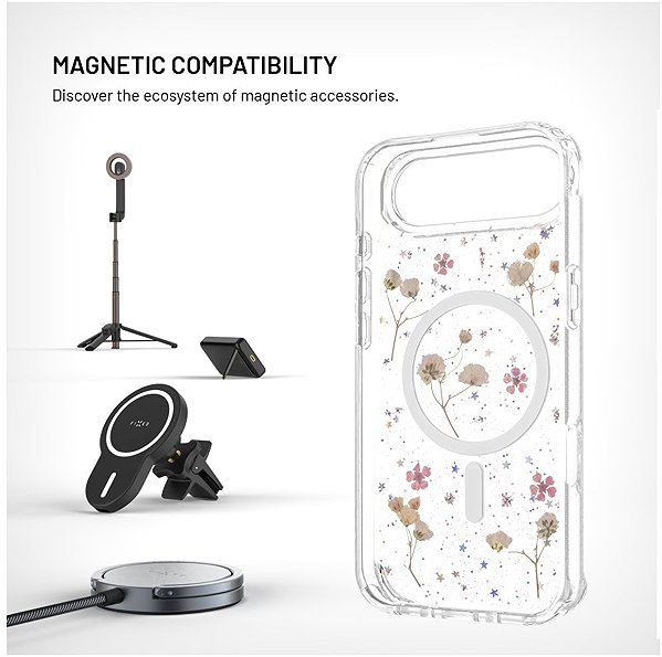 Handyhülle FIXED MagBloom mit MagSafe Unterstützung für Apple iPhone Air Blush Plum ...