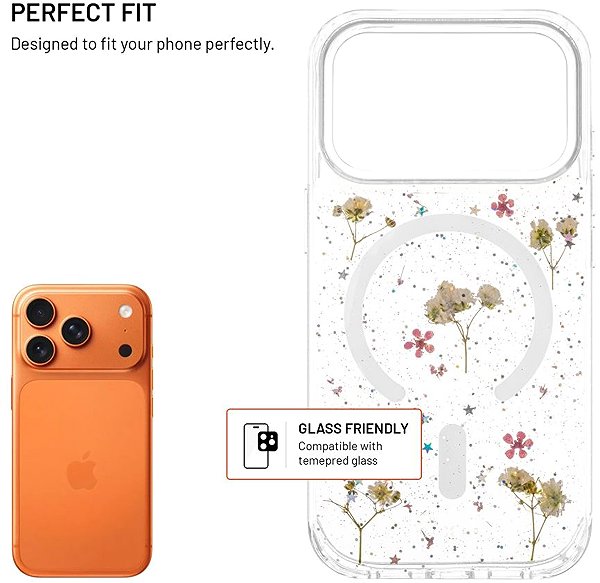 Handyhülle FIXED MagBloom mit MagSafe Unterstützung für Apple iPhone 17 Pro/18 Pro Blush Plum ...