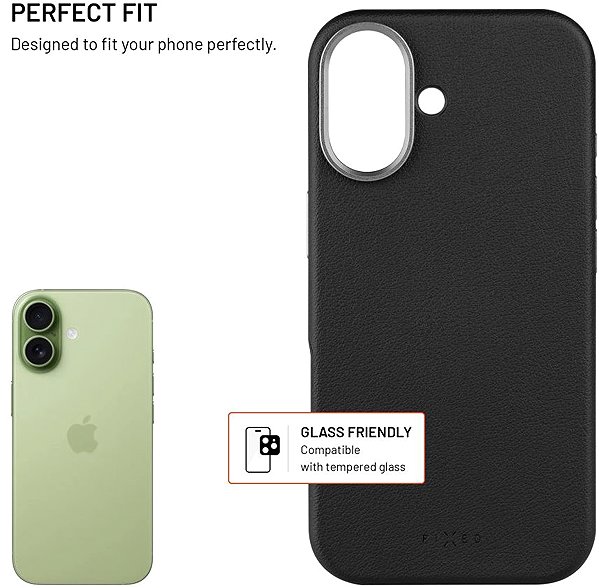 Handyhülle FIXED MagLeather für Apple iPhone 17 aus veganem Leder mit MagSafe-Unterstützung schwarz ...