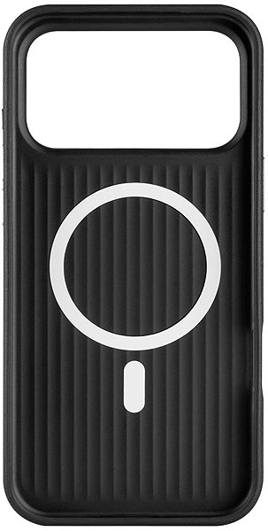 Telefon tok FIXED MagLeather Apple iPhone 17 Pro Max fekete vegán bőr MagSafe tok ...