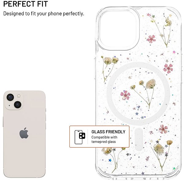 Kryt na mobil FIXED MagBloom s podporou MagSafe na Apple iPhone 13/14 Blush Plum ...