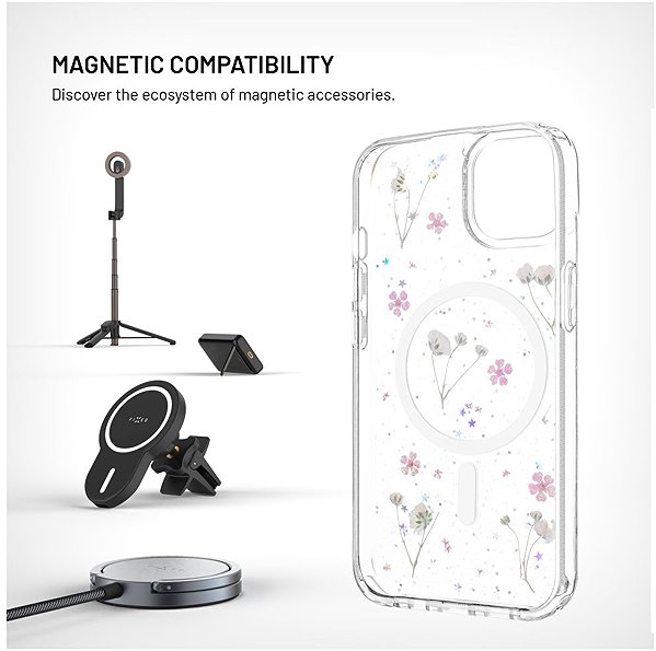 Kryt na mobil FIXED MagBloom s podporou MagSafe na Apple iPhone 13/14 Blush Plum ...