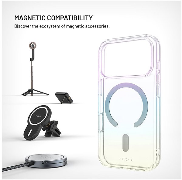 Handyhülle FIXED MagRainbow mit MagSafe Unterstützung für Apple iPhone 17 Pro/18 Pro rainbow ...