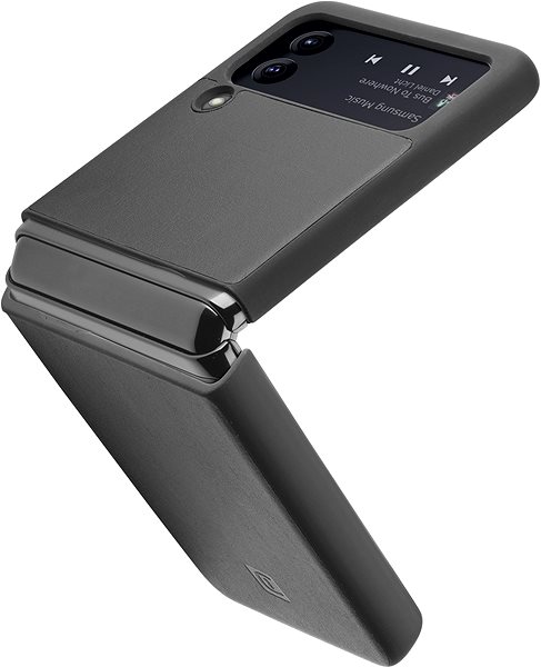 Kryt na mobil Cellularline Fit Duo na Samsung Galaxy Z Flip4 PU koža čierny ...