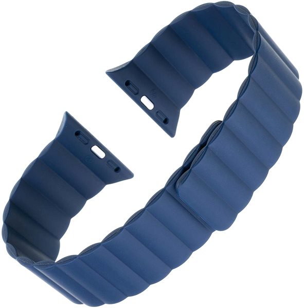 Armband FIXED Silikon-Magnetarmband für Apple Watch 42/44/45/Ultra 49mm blau ...