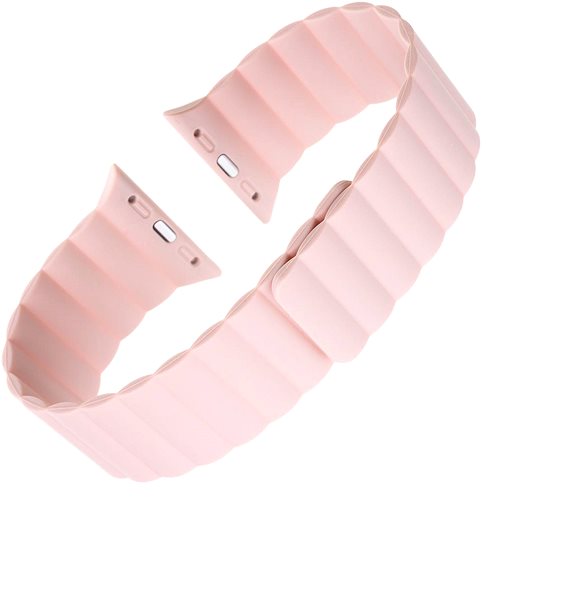 Szíj FIXED Silicone Magnetic Strap Apple Watch 42/44/45/Ultra 49mm - rózsaszín ...