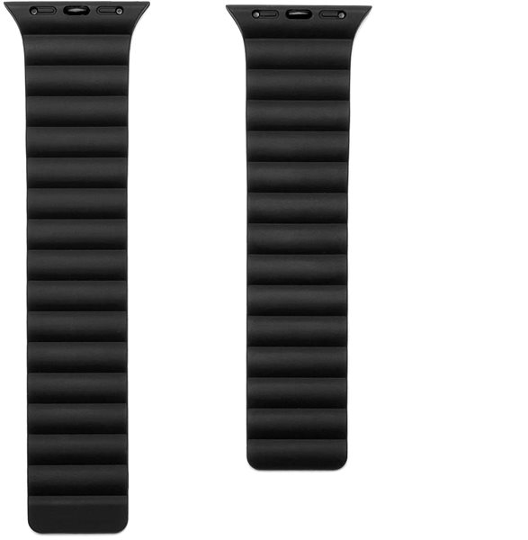 Szíj FIXED Silicone Magnetic Strap az Apple Watch 38/40/41mm  okosórához - fekete ...