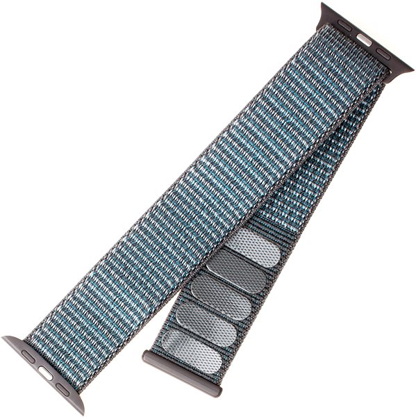 Řemínek FIXED Nylon Strap pro Apple Watch 42/44/45/Ultra 49mm temně šedý ...