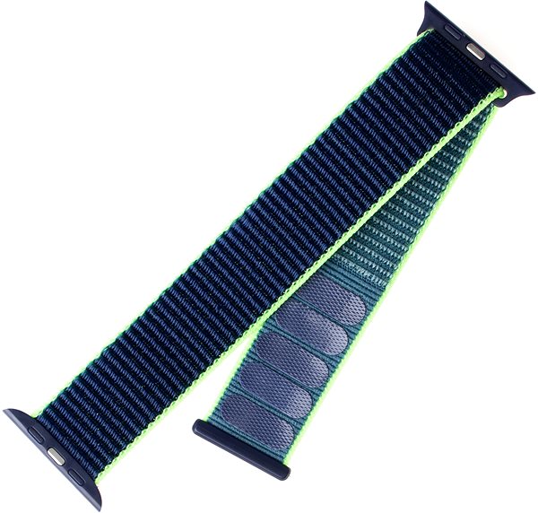 Řemínek FIXED Nylon Strap pro Apple Watch 42/44/45/Ultra 49mm neonově modrý ...