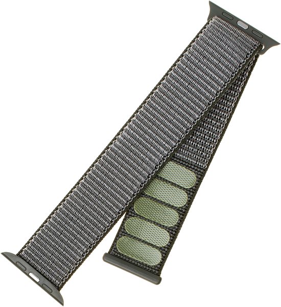 Řemínek FIXED Nylon Strap pro Apple Watch 42/44/45/Ultra 49mm olivový ...