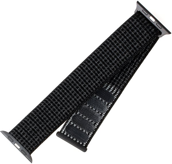 Řemínek FIXED Nylon Strap pro Apple Watch 38/40/41mm reflexně černý ...