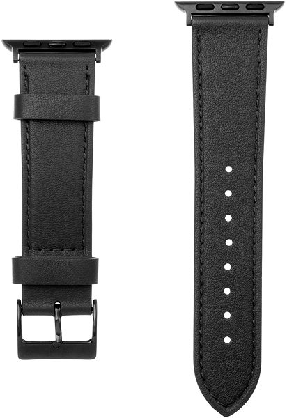 Remienok na hodinky FIXED Leather Strap na Apple Watch 38/40/41mm čierny ...