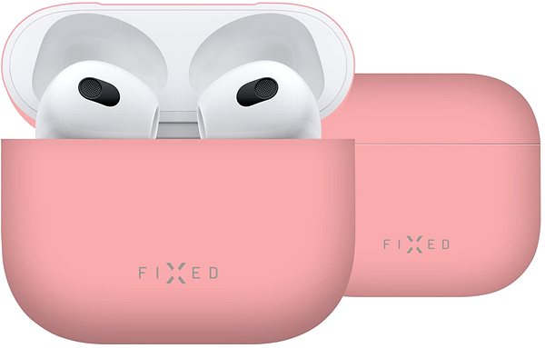 Fülhallgató tok FIXED Silky Apple Airpods 3 Rózsaszín Jellemzők/technológia