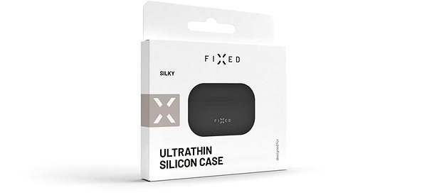 Kopfhörer-Hülle FIXED Silky Cover für Apple AirPods Pro 2/Pro 2 (USB-C) schwarz ...