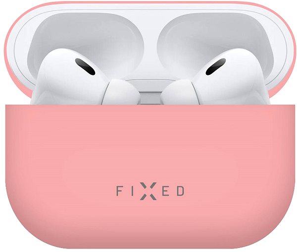 Fülhallgató tok FIXED Silky Apple AirPods Pro 2/Pro 2 (USB-C) rózsaszínhez ...