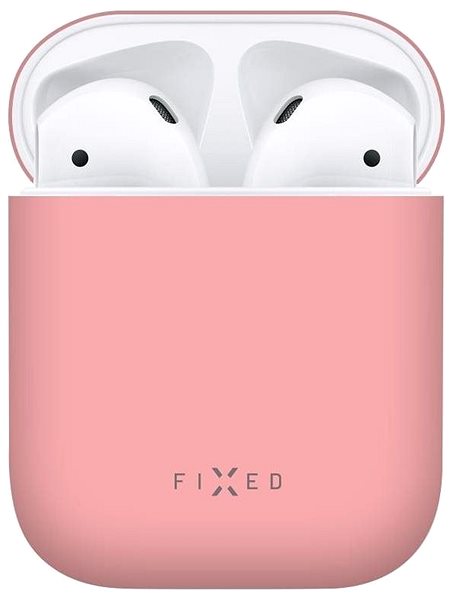 Fülhallgató tok FIXED Silky Apple Airpods rózsaszín tok Jellemzők/technológia
