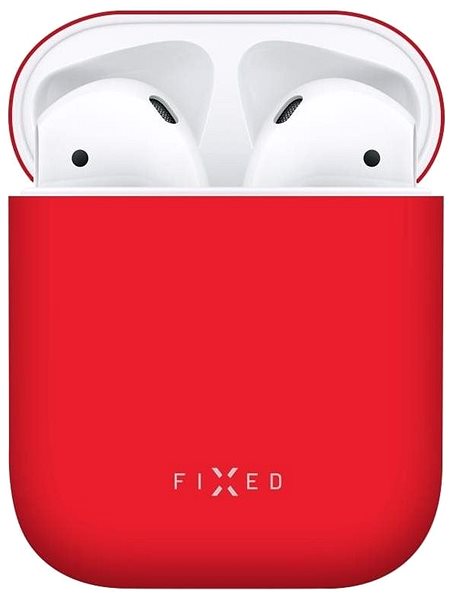 Fülhallgató tok FIXED Silky Apple Airpods piros Jellemzők/technológia
