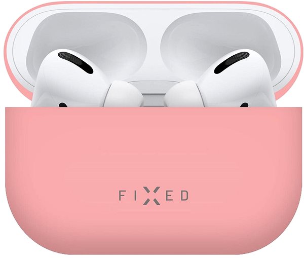 Fülhallgató tok FIXED Silky Apple Airpods Pro rózsaszín tok Jellemzők/technológia