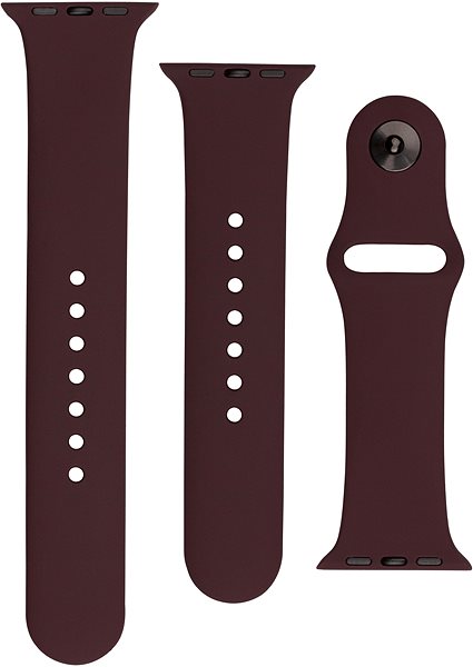 Szíj FIXED Silicone Strap SET Apple Watch 42/44/45/Ultra 49mm - kakaó színű ...