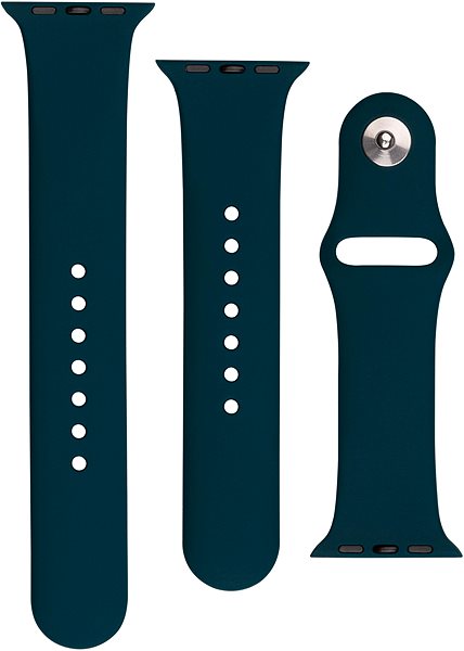 Armband FIXED Silicone Strap SET für Apple Watch 42/44/45/Ultra 49mm - dunkelgrün ...