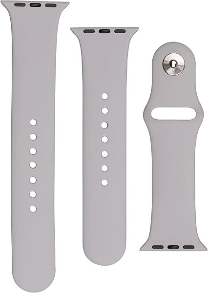 Armband FIXED Silicone Strap SET für Apple Watch 42/44/45/Ultra 49mm - hellgrau ...