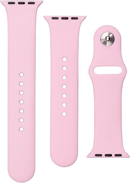 Szíj FIXED Silicone Strap SET Apple Watch 38/40/41 mm - világos rózsaszín ...