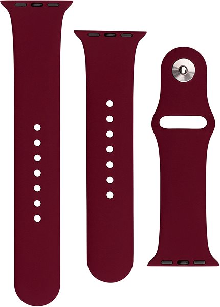 Armband FIXED Silicone Strap SET für Apple Watch 38/40/41mm - bordeaux-rot ...