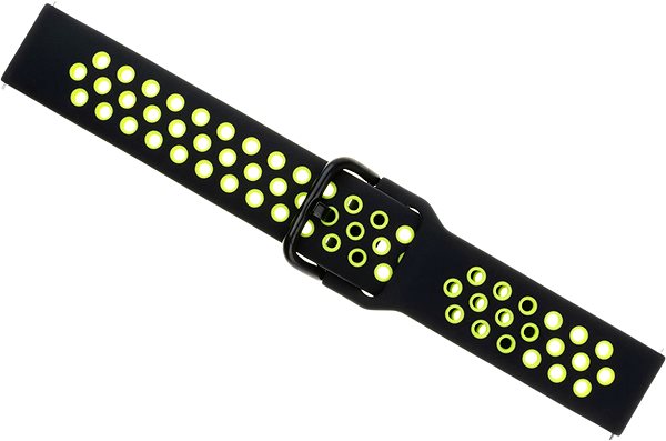 Remienok na hodinky FIXED Sport Silicone Strap Universal so šírkou 22 mm čierno-limetkový ...