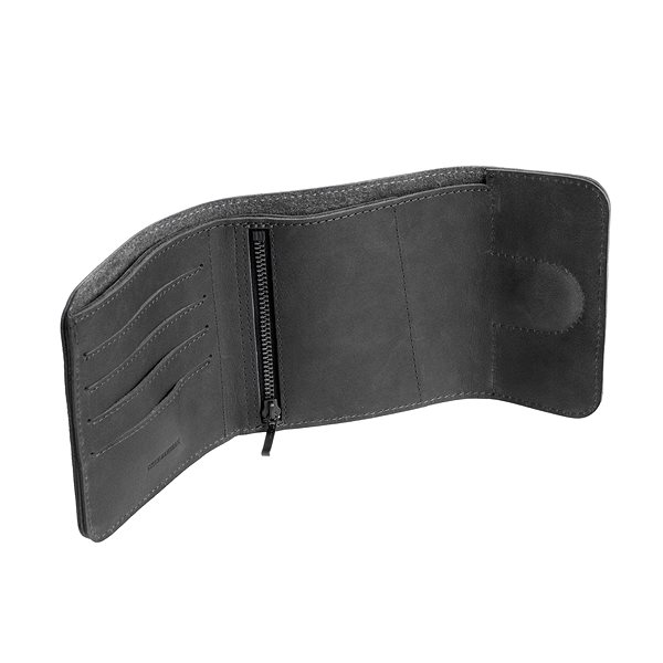 Peňaženka FIXED Classic Wallet for AirTag z pravej hovädzej kože čierna ...