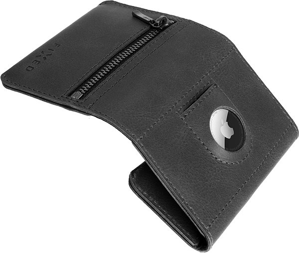Peňaženka FIXED Tripple Wallet for AirTag z pravej hovädzej kože čierna ...