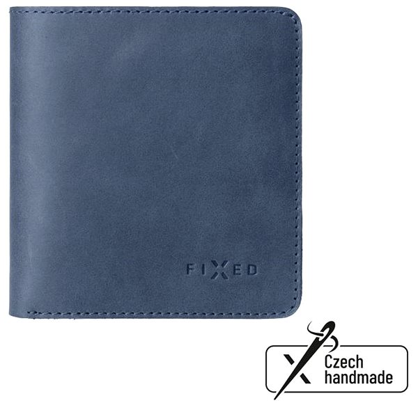 Pénztárca FIXED Classic pénztárca valódi marhabőrből, kék színben ...