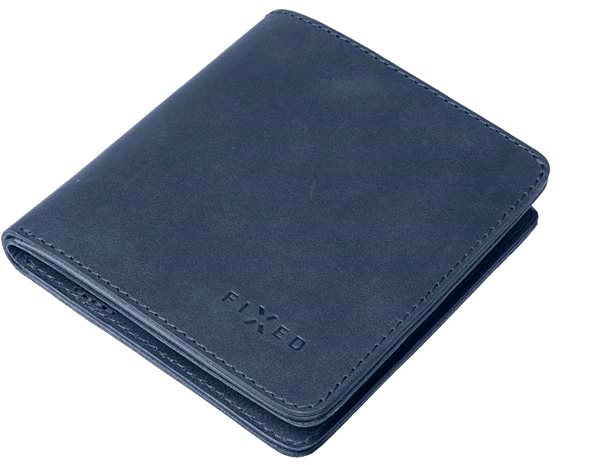 Pénztárca FIXED Classic pénztárca valódi marhabőrből, kék színben ...
