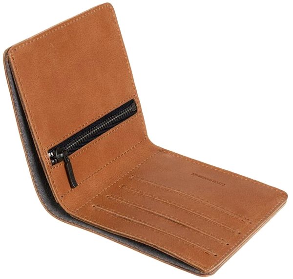 Pénztárca FIXED Classic pénztárca valódi marhabőrből barna színben ...
