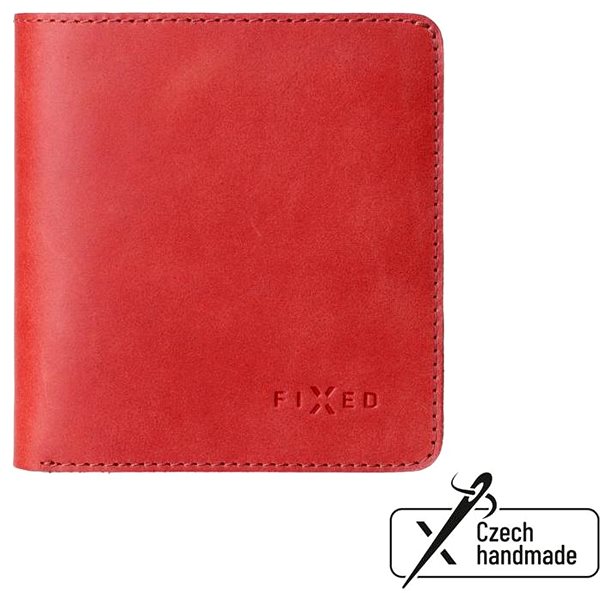 Pénztárca FIXED Classic pénztárca valódi marhabőrből, piros színben ...