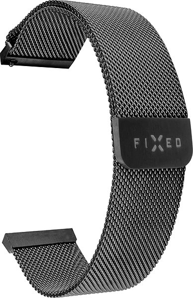 Armband FIXED Mesh Strap mit 18 mm Schnellverschluss - schwarz ...