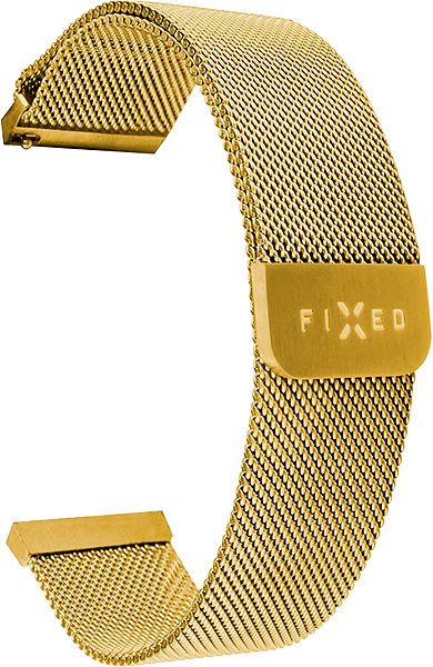 Armband FIXED Mesh Strap mit 18 mm Schnellverschluss - gold ...