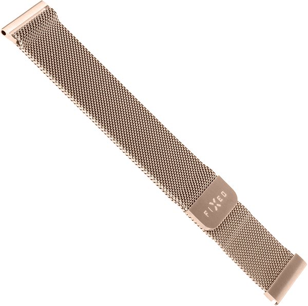 Remienok na hodinky FIXED Mesh Strap s 18 mm Quick Release ružovo-zlatý ...