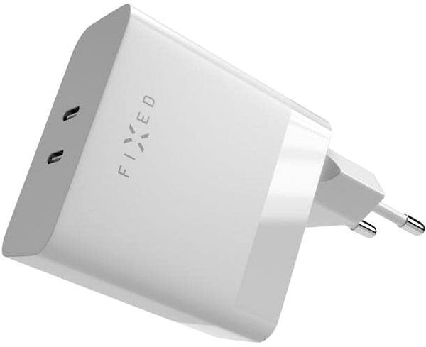 Wall Charger FIXED Travel with 2xUSB-C output support PD 65W white ...