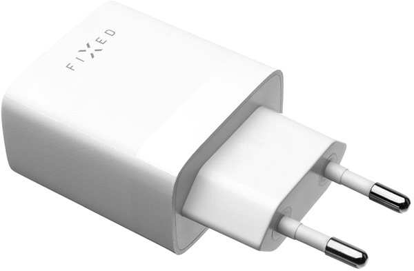 Töltő adapter FIXED Smart Rapid Charge töltőfej, 2× USB kimenet, USB/USB-C kábel, 1 m, 17 W, fehér ...