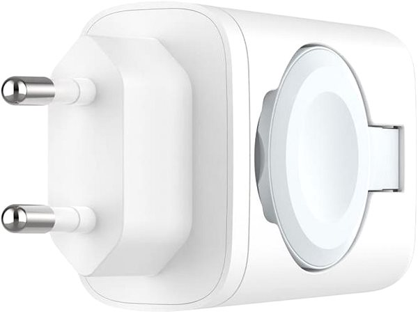 Wall Charger FIXED Power Socket with USB-A and USB-C and flip-up charger for Apple Watch 33W white ...
