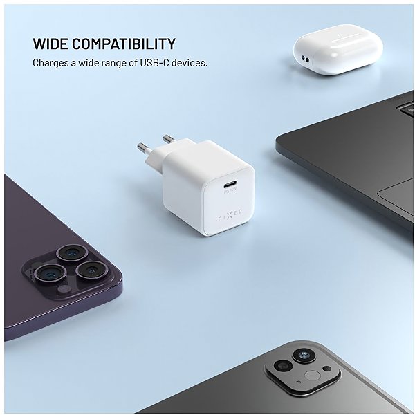 Wall Charger FIXED Mini GaN with USB-C output and PD support 65W white ...