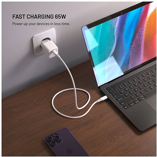Wall Charger FIXED Mini GaN with USB-C output and PD support 65W white ...