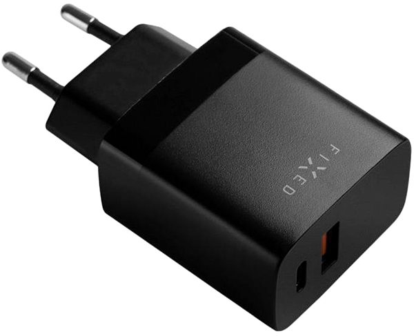 AC Adapter FIXED with USB-C and USB output and PD and QC 3.0 support 20W black ...